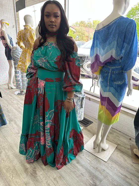 Image of Teal Garden Two piece set