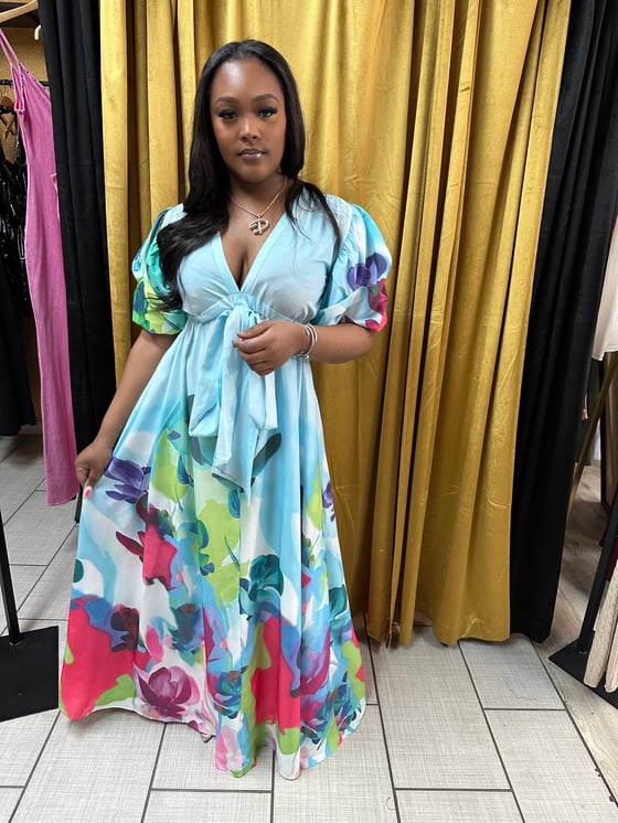 Image of Flower Garden Maxi w/pockets