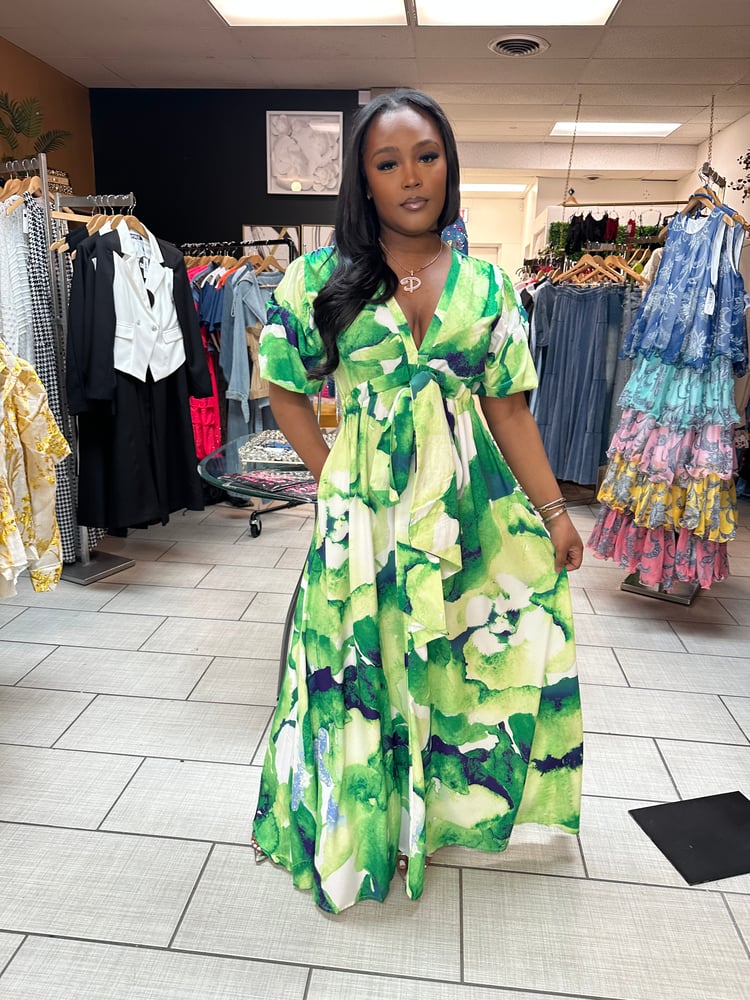 Image of Green Enchantment Maxi w/pockets