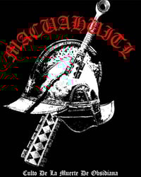 Image 1 of Macuahuitl 'Culto De La Muerte De Obsidiana' shirt.