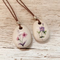 Image 4 of Handmade Ceramic Flower Pendants – Wearable Essential Oil Diffuser