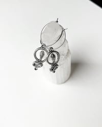 Image 1 of Silver Snake Hoops 