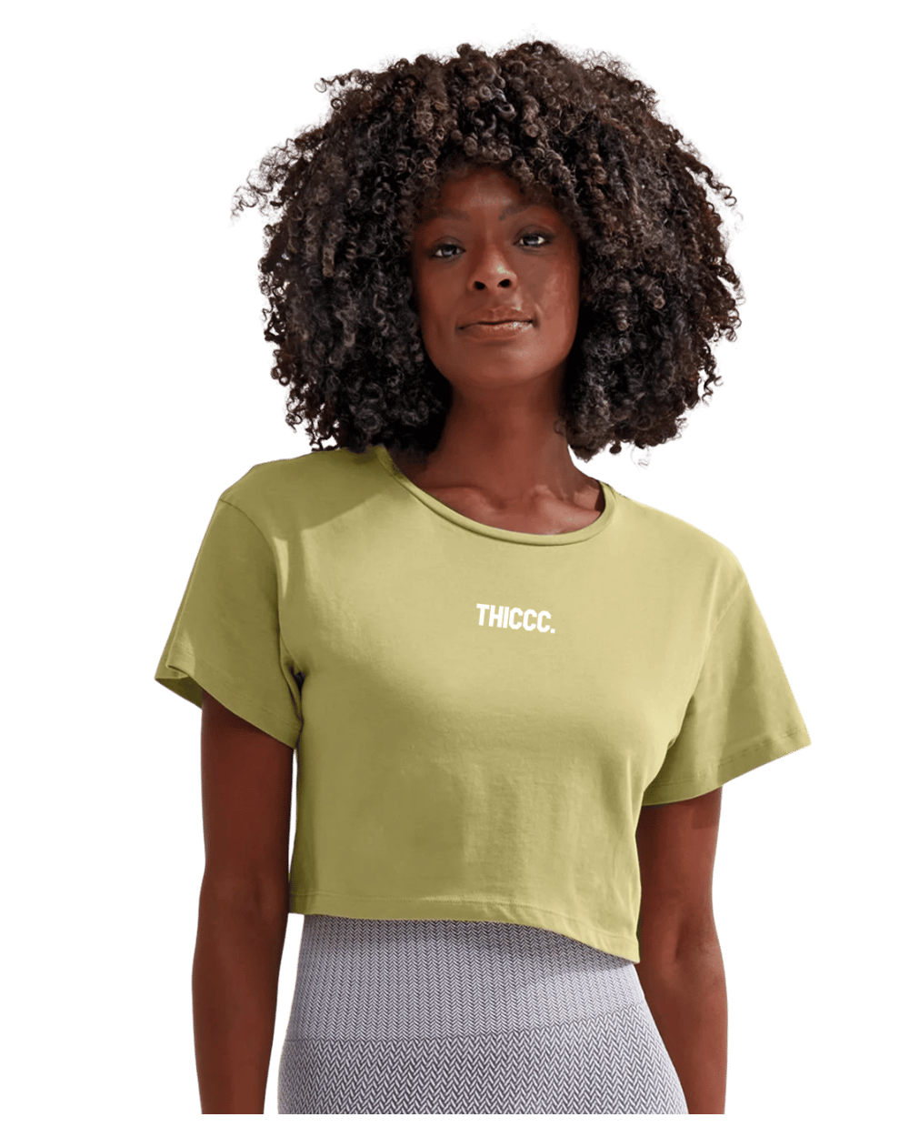 Womens THICCC. Crop Tee