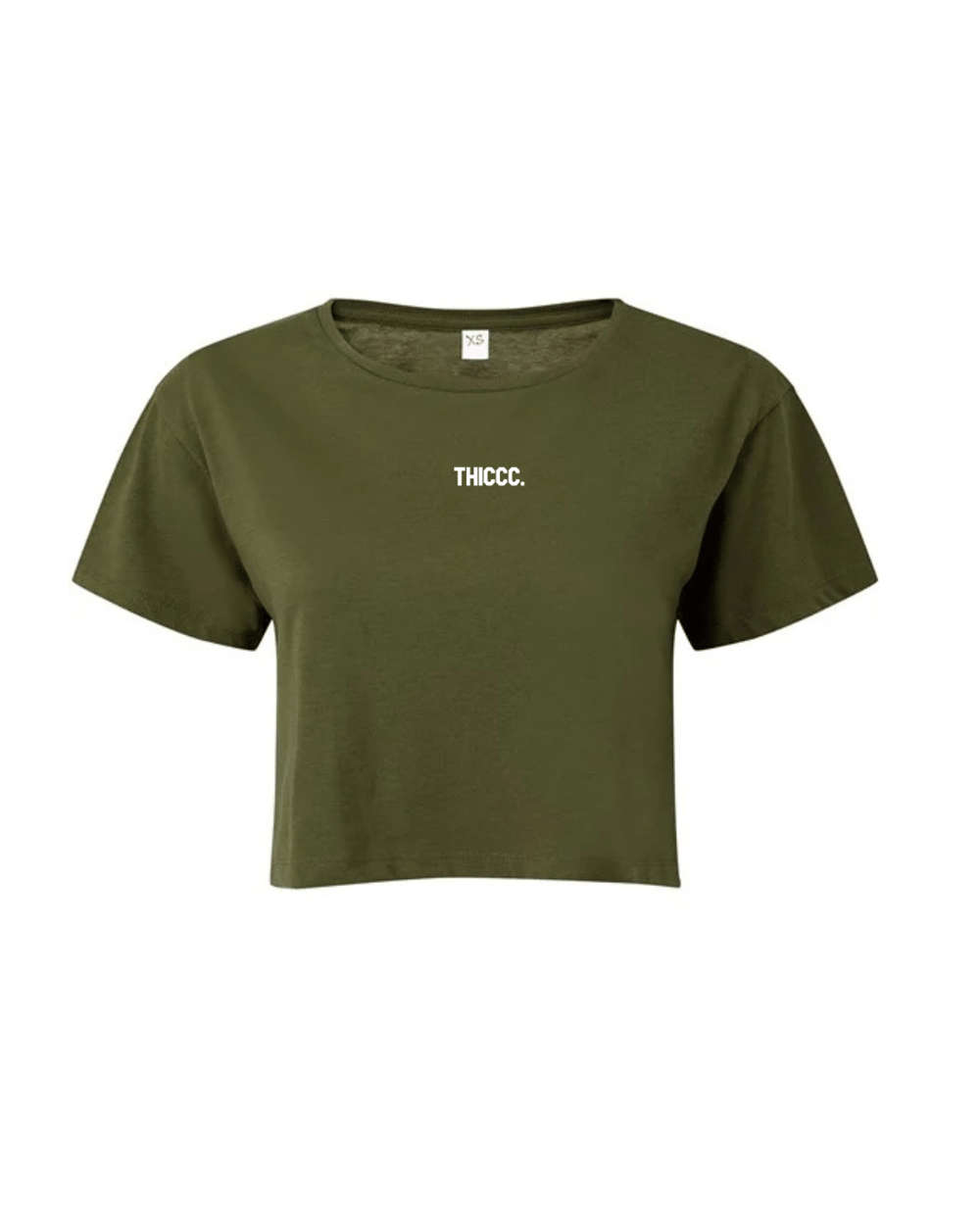 Womens THICCC. Crop Tee