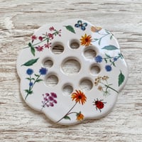 Image 3 of Special Edition Handmade Ceramic Flower Frog – Wildflower Design