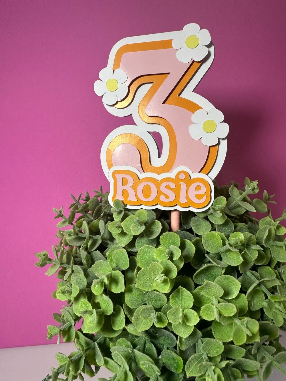 Image of 'Retro Daisy' Cake Topper