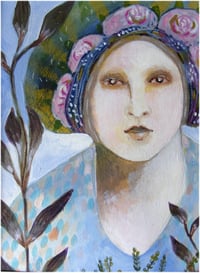 Untitled imginary portrait on canvas in acrylic.