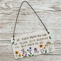 Image 2 of Sense and Sensibility (Film) Quote Handmade Ceramic Sign