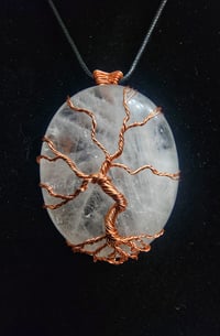 Clear Quartz Tree of Life Pendant