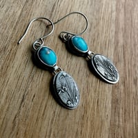 Image 1 of Sonoran turquoise botanical dangles