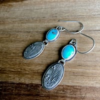 Image 2 of Sonoran turquoise botanical dangles
