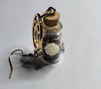 Image 6 of 🐅 “Earth Aura” Tiger Eye Crystal Bottle Earrings
