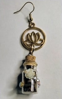Image 7 of 🐅 “Earth Aura” Tiger Eye Crystal Bottle Earrings