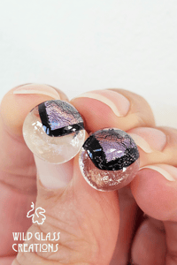 Image 2 of Dichroic stud earrings