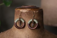 Image 2 of Wooden ring earrings
