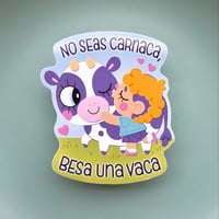 Image 1 of Besa Una Vaca - Vinyl Sticker