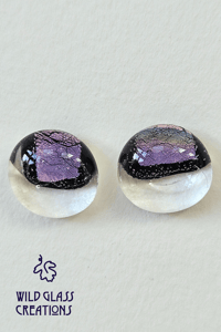 Image 1 of Dichroic fused glass studs