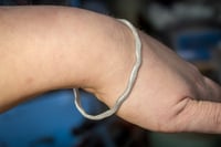 Image 4 of 'wobble' - Recycled silver bangle