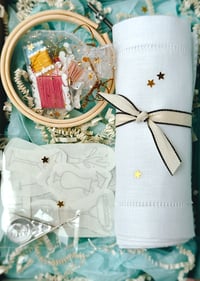 Image 2 of Embroidered Cocktail Napkin DIY Kit
