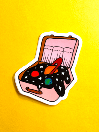 Space Suitcase Vinyl Sticker