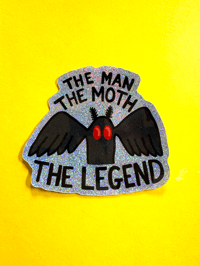 Mothman Glitter Vinyl Sticker
