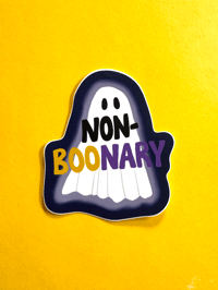 Nonbinary Ghost Vinyl Sticker