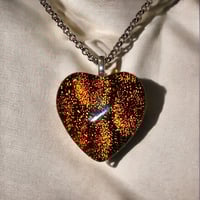 Image 2 of Emerald Fire Heart Necklace