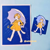 Salt Catgirl mini print and sticker