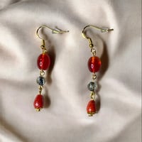 Red Beaded Earrings