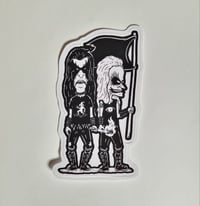 Image 1 of Large Black Metal Beavis & Butt-Head Matte Vinyl Sticker
