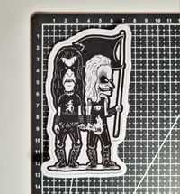 Image 2 of Large Black Metal Beavis & Butt-Head Matte Vinyl Sticker