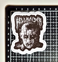 Image 2 of Black Metal Pinhead Hellraiser Matte Vinyl Sticker