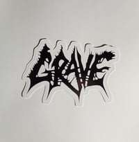 Image 1 of Large Grave Band Logo Glossy Finish Vinyl Sticker