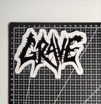 Image 2 of Large Grave Band Logo Glossy Finish Vinyl Sticker