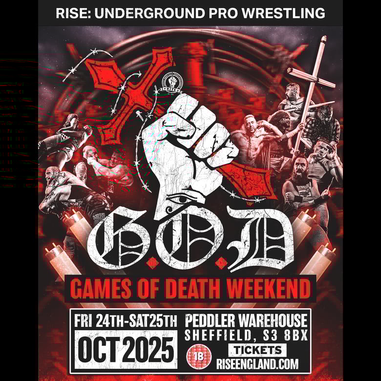 Image of TICKET: 24-25th October 2025. G.O.D. Weekend at Peddler Warehouse, Sheffield. No Booking Fees.
