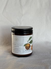 Image 2 of Soy Wax Candle, All Natural Handpoured in Amber Glass 8 oz., All Natural, Clean, Pthalate-free Fr...