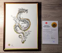 Image 5 of Original drawing - Chinese Golden Dragon - 24 karat gold