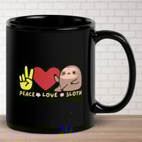 Image 2 of Peace Love Sloth Ceramic Coffee Mug