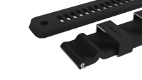 Image 5 of Vortex Black Diving Watch Strap / Proprietary 2.5mm fat quick release spring-bars.