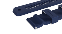 Image 5 of Vortex Blue Diving Watch Strap / Proprietary 2.5mm fat quick release spring-bars.