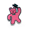 Bear with top hat prismatic sticker