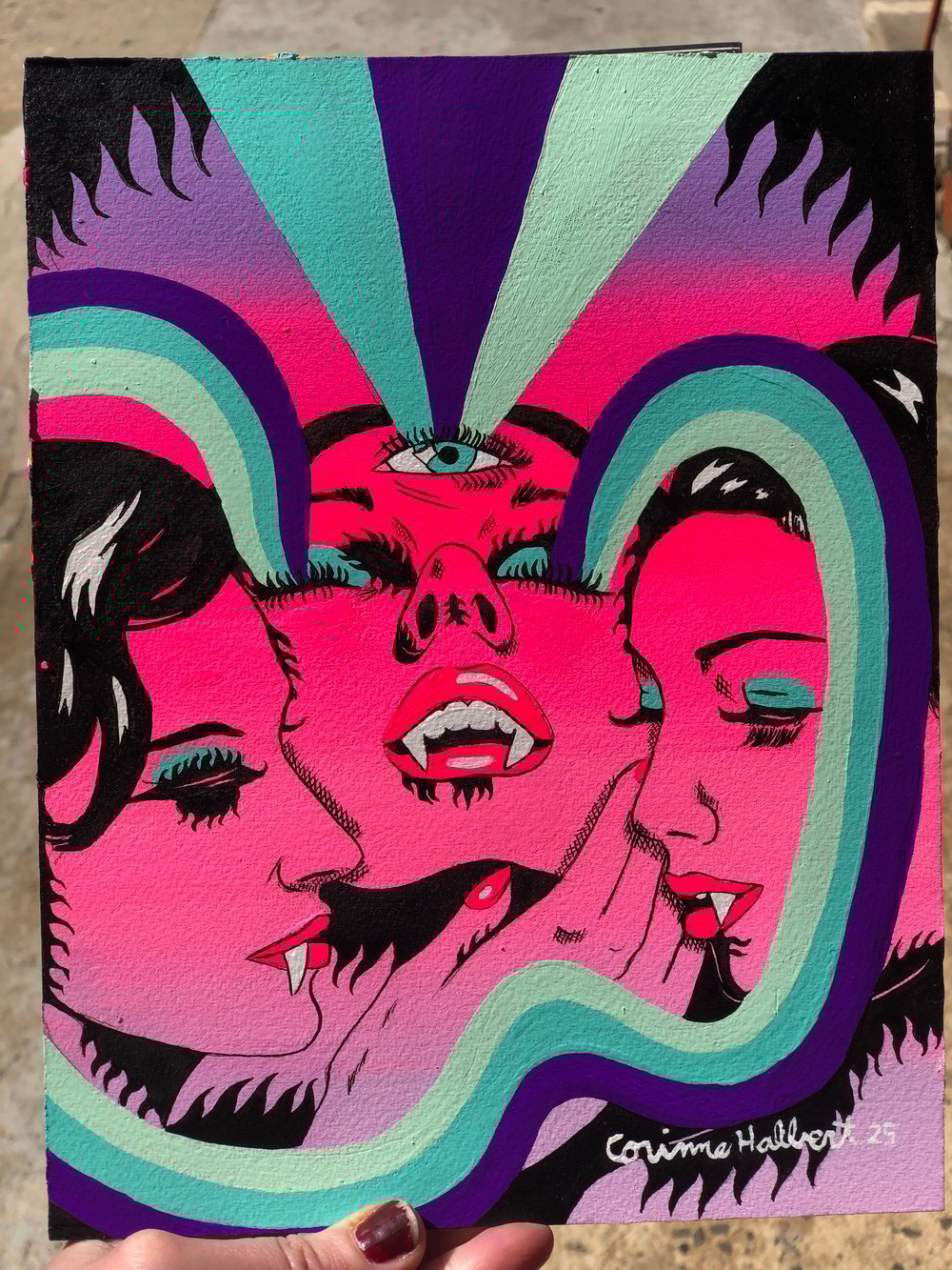Vampire Lovers Original Painting
