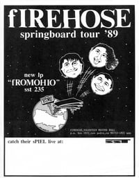 fIREHOSE, Springboard Tour 1989 → tour flyer
