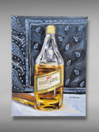 Image 1 of Miller High Life Beer Painting 