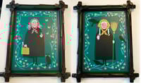Image 1 of Black Forest Babushkas - Pair of Original Paintings