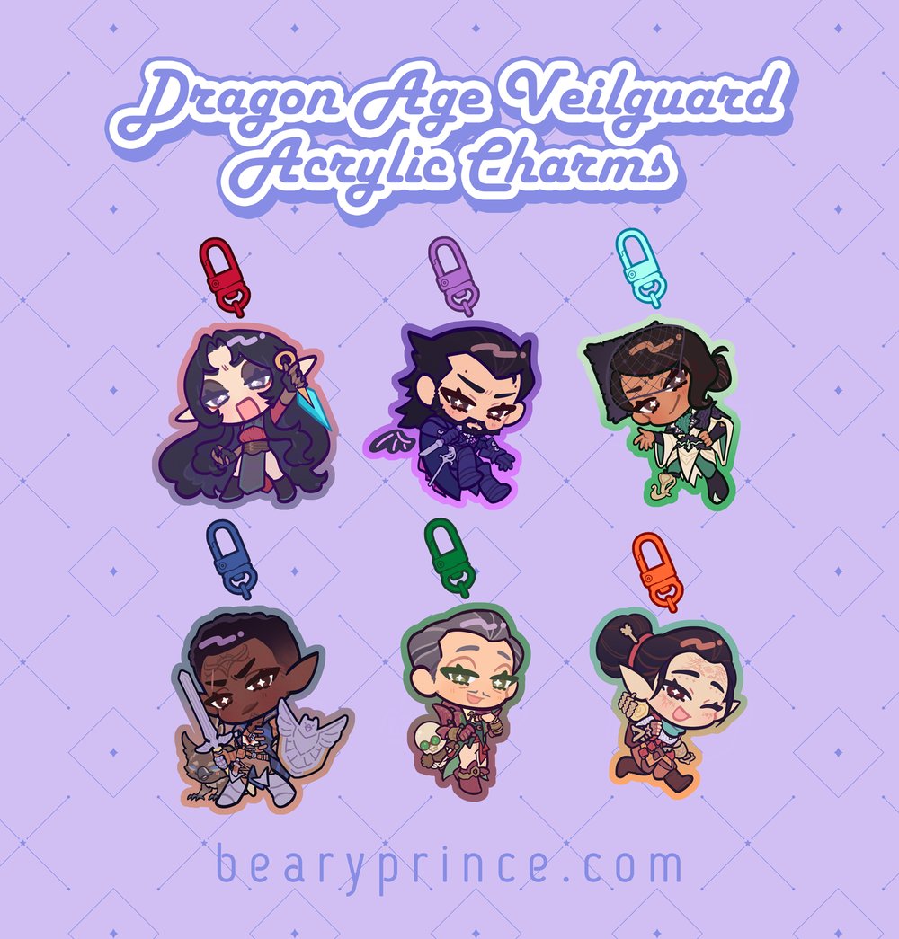 Dragon Age Veilguard Acrylic Charms