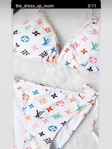 Image of White LV bikini set