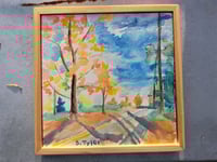 Image 3 of "Autumn Shadows on 748" Originial Watercolor Painting by Sandy Tyler 