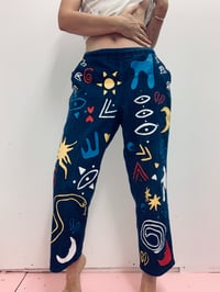 Image 2 of hand painted denim jeans