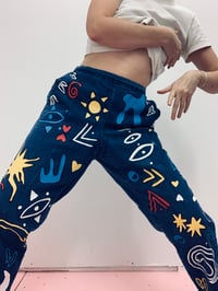 Image 1 of hand painted denim jeans